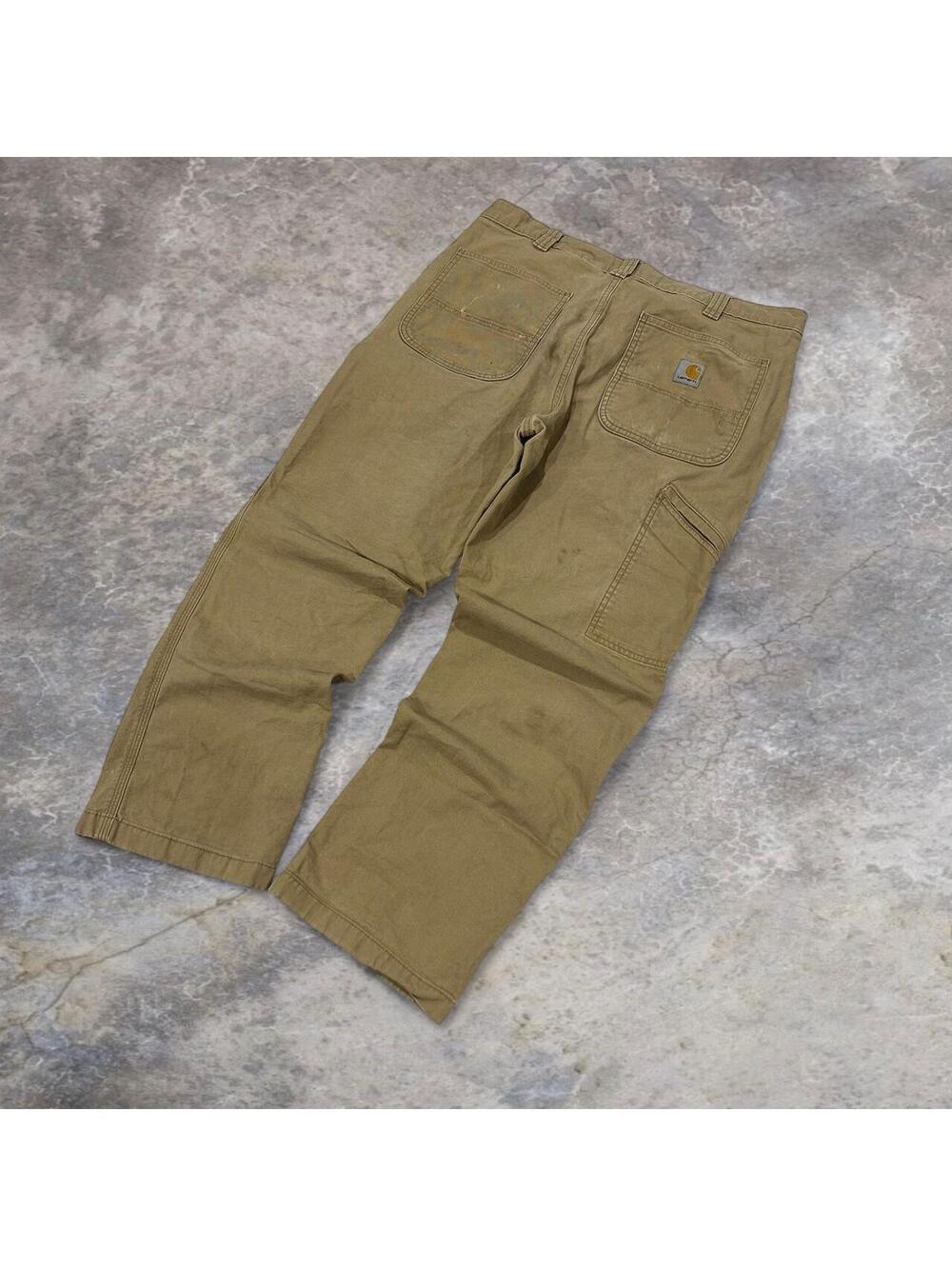 Tan carhartt single knee carpenter pants